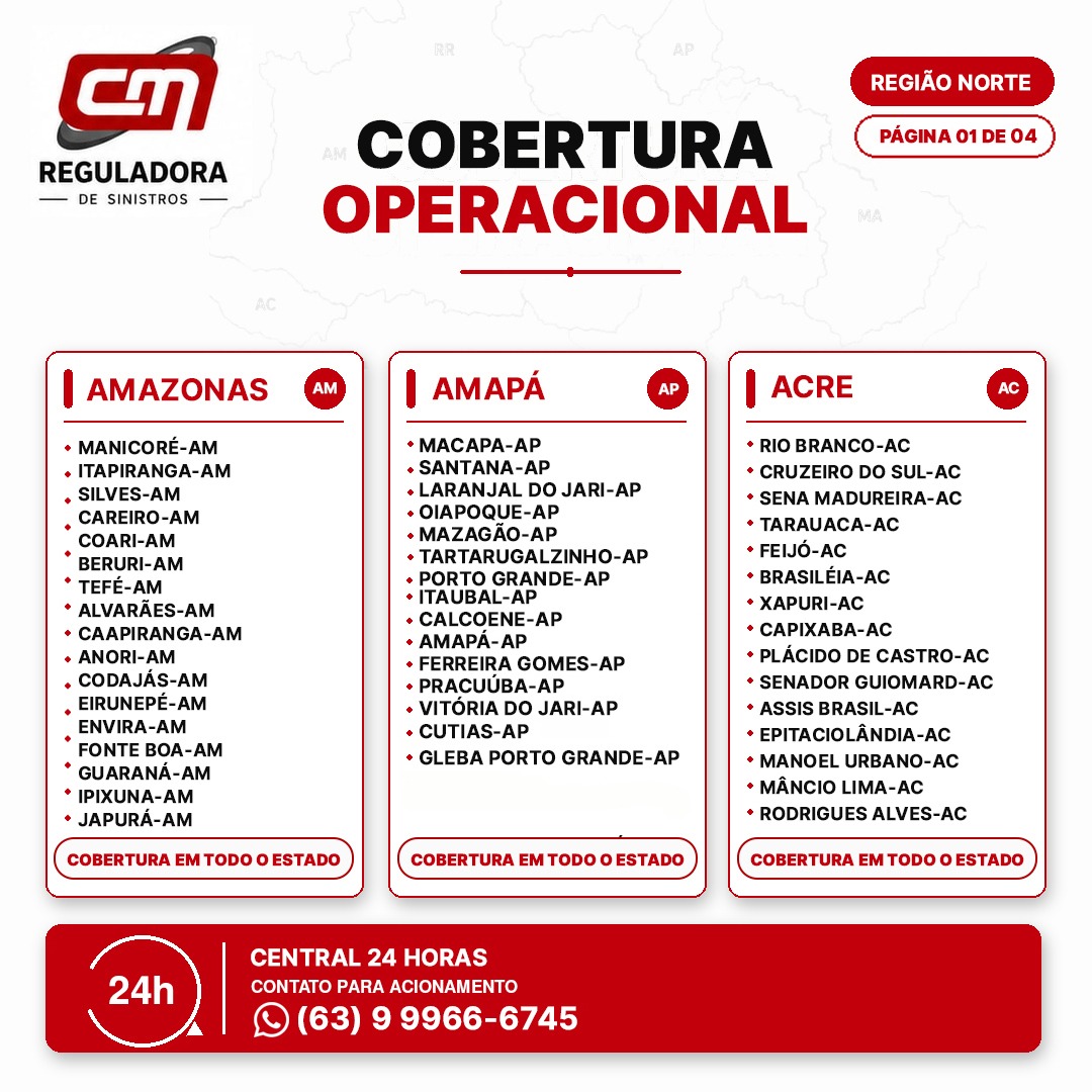 Cobertura Operacional - Região Norte - Página 1 de 4 - Amazonas, Amapá e Acre